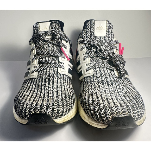 Adidas Ultra Boost Women’s Size 6.5 Black White Pink Running Shoes B43508 - Picture 3 of 8